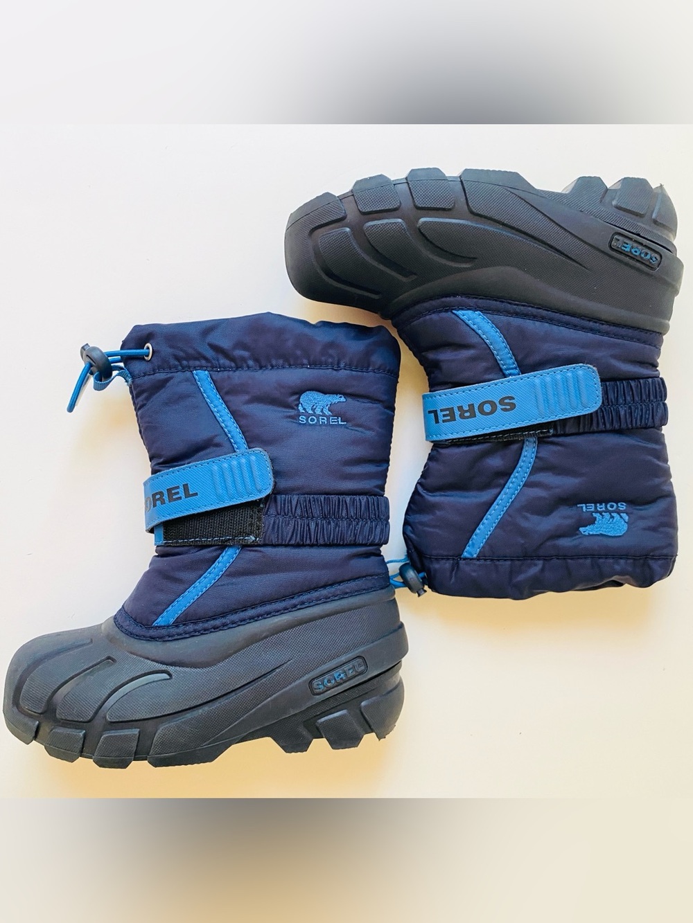 SOREL Flurry Kids Snow Winter Boots Blue Sz 12 NC1885-464 Insulated Warm Outdoor